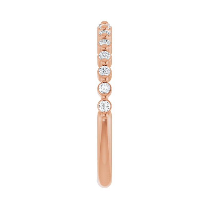 10K Rose Gold 1/5 CTW Lab-Grown Diamond Anniversary Band