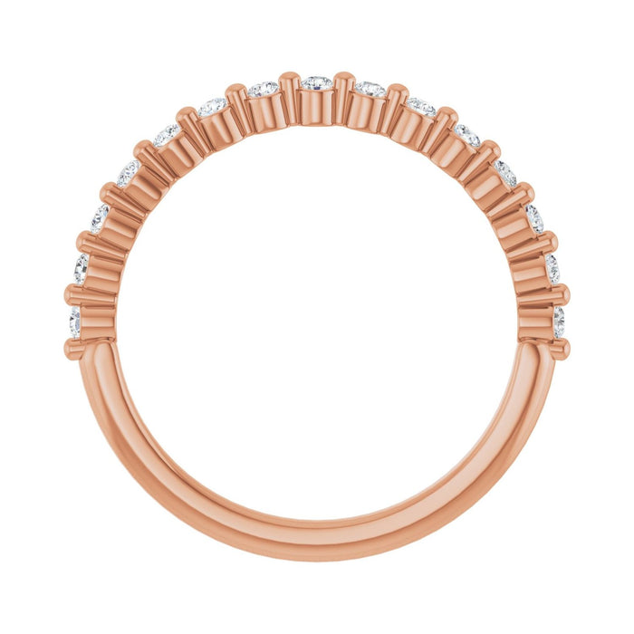 10K Rose Gold 1/5 CTW Lab-Grown Diamond Anniversary Band