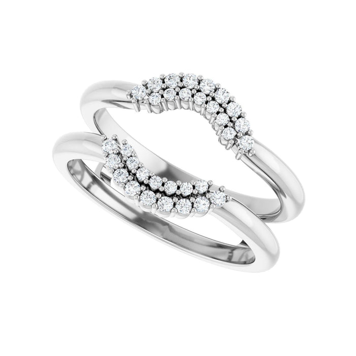 14K White Gold 1/5 CTW Lab-Grown Diamond  Ring Guard