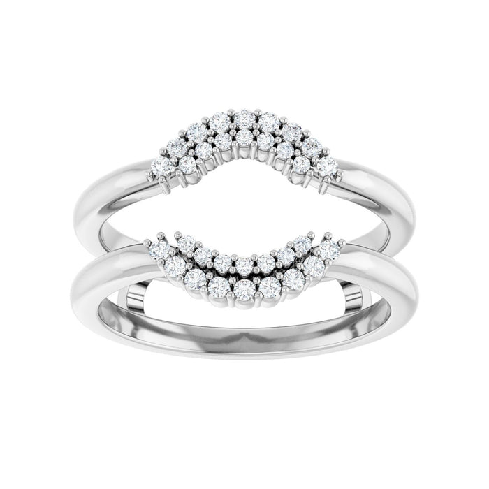 14K White Gold 1/5 CTW Lab-Grown Diamond  Ring Guard