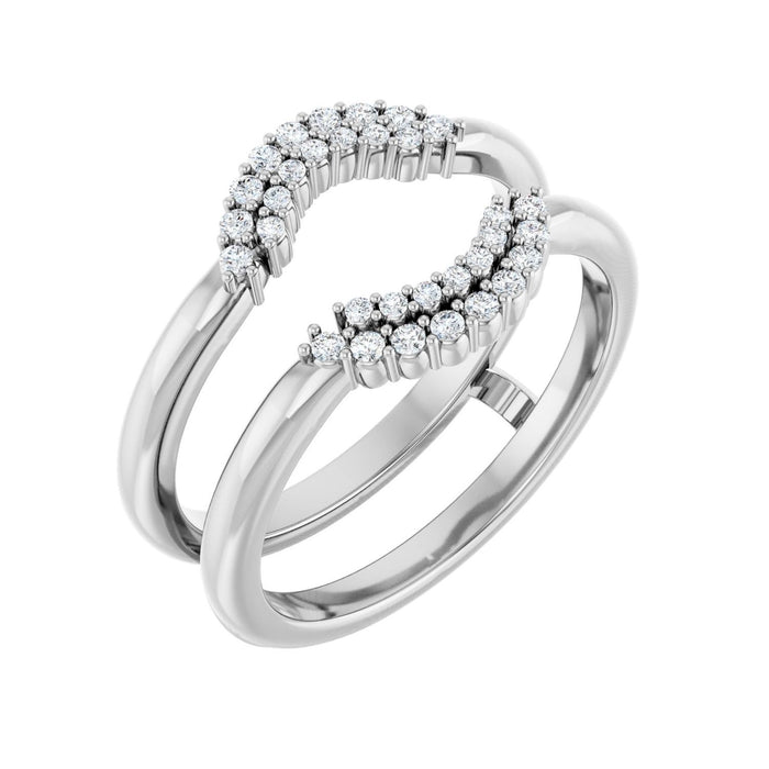 14K White Gold 1/5 CTW Lab-Grown Diamond  Ring Guard