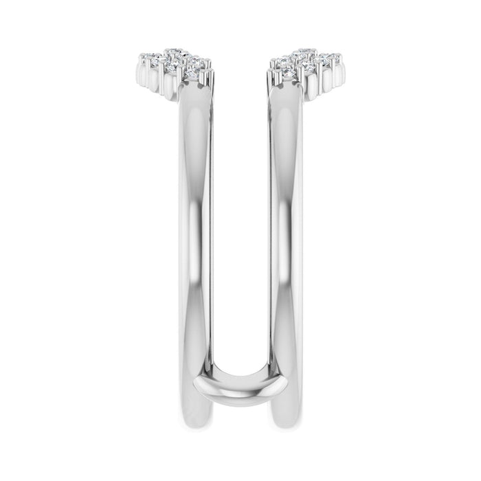 14K White Gold 1/5 CTW Lab-Grown Diamond  Ring Guard