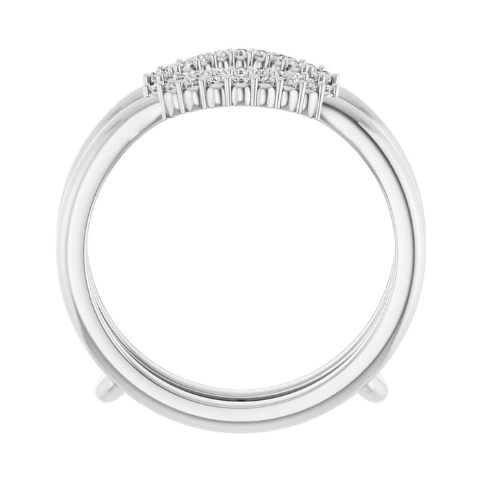 14K White Gold 1/5 CTW Lab-Grown Diamond  Ring Guard