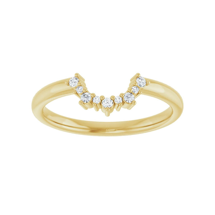 14K Yellow Gold .08 CTW Lab-Grown Diamond  Contour Band