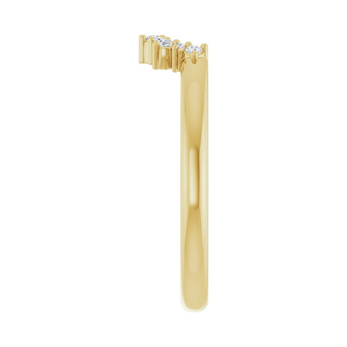 14K Yellow Gold .08 CTW Lab-Grown Diamond  Contour Band