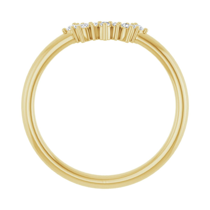 14K Yellow Gold .08 CTW Lab-Grown Diamond  Contour Band