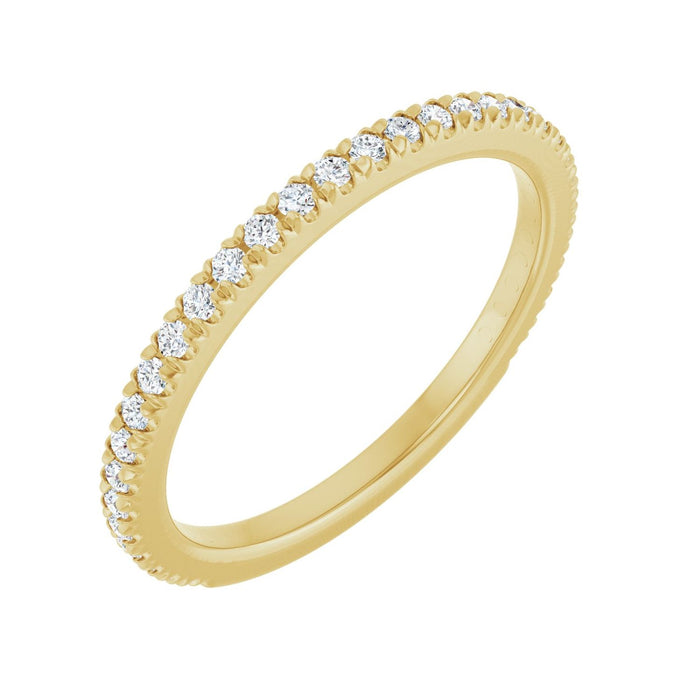 14K Yellow Gold 1/3 CTW Lab-Grown Diamond Anniversary Band