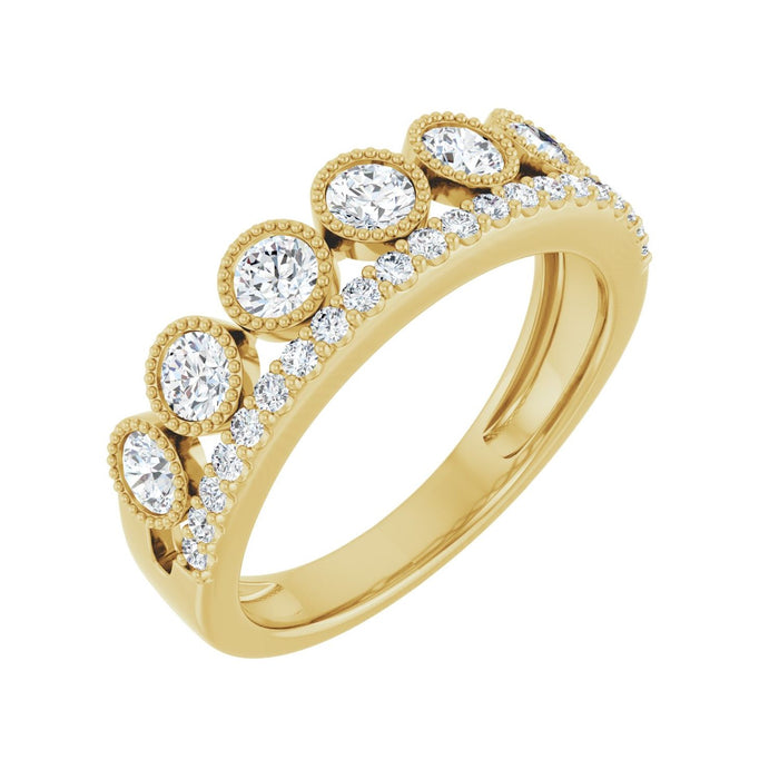 14K Yellow Gold 1 CTW Lab-Grown Diamond Ring