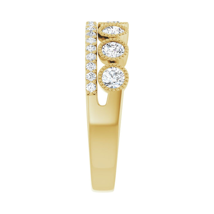 14K Yellow Gold 1 CTW Lab-Grown Diamond Ring