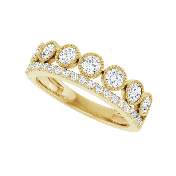 14K Yellow Gold 1 CTW Lab-Grown Diamond Ring