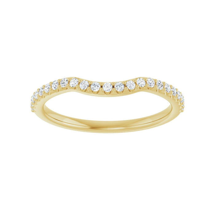 14K Yellow Gold 1/5 CTW Lab Grown Diamond Contour Band