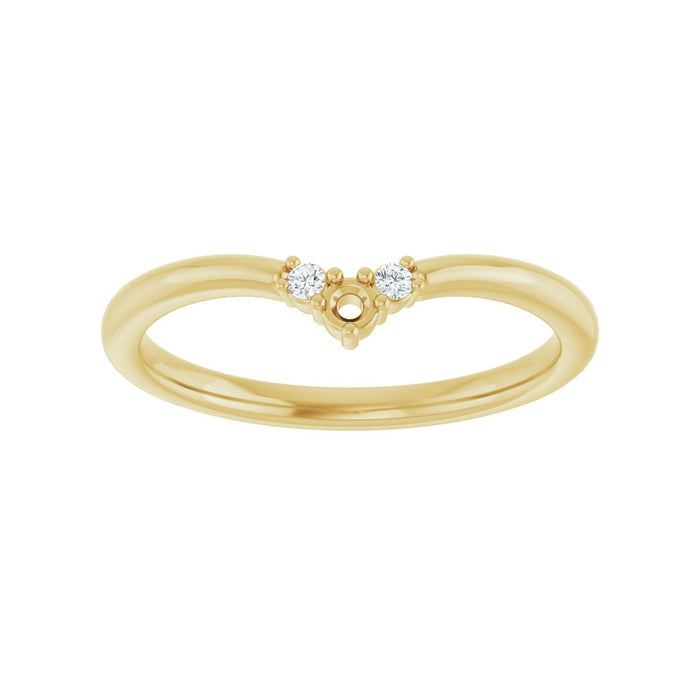 14K Yellow Gold .06 CTW Lab-Grown Diamond Contour Band