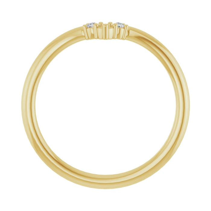 14K Yellow Gold .06 CTW Lab-Grown Diamond Contour Band