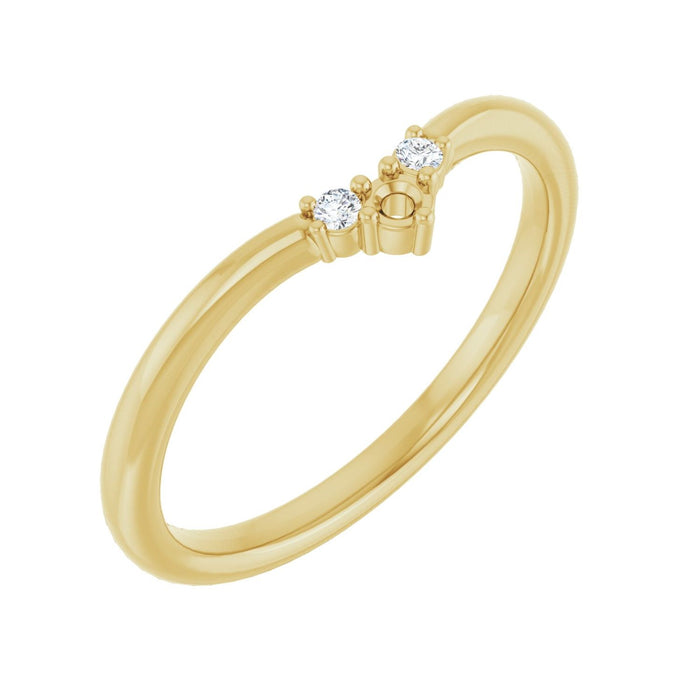 14K Yellow Gold .06 CTW Lab-Grown Diamond Contour Band