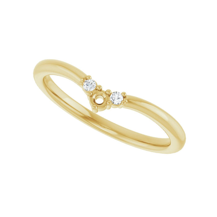 14K Yellow Gold .06 CTW Lab-Grown Diamond Contour Band