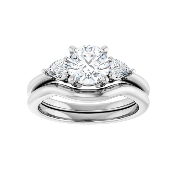 14K White Gold 6.5 mm Round 1/4 CTW Lab-Grown Diamond Semi-Set Engagement Ring