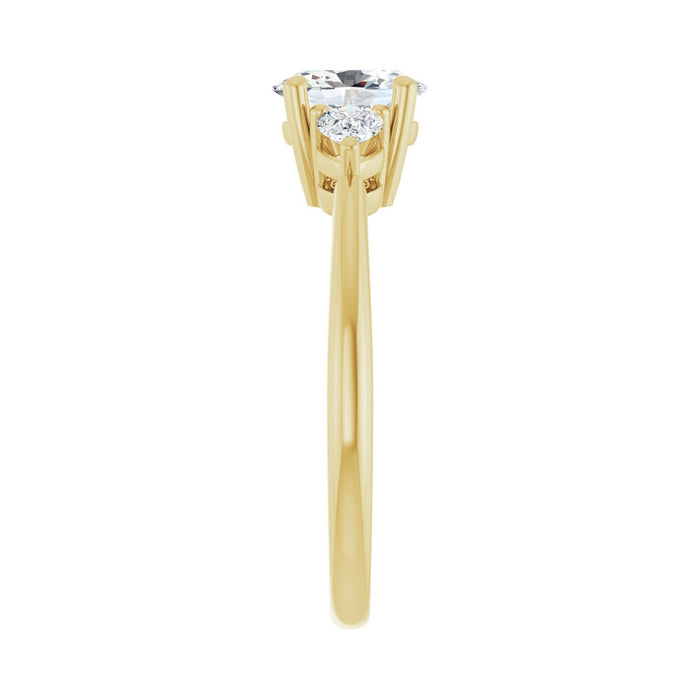 14K Yellow Gold 1 CTW Lab-Grown Diamond Engagement Ring