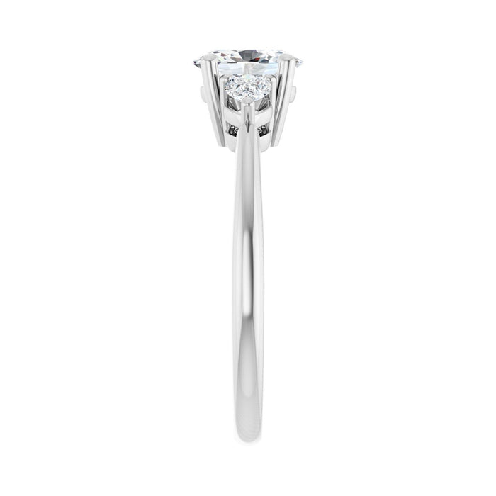 14K White Gold 1 CTW Lab-Grown Diamond Engagement Ring