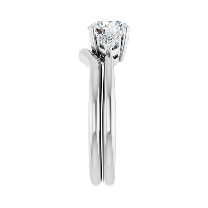 14K White Gold 6.5 mm Round 1/4 CTW Lab-Grown Diamond Semi-Set Engagement Ring