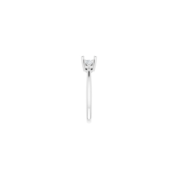 Platinum 6 mm Round 1/4 CTW Lab-Grown Diamond Semi-Set Engagement Ring