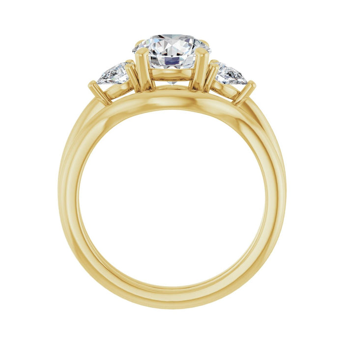 14K Yellow Gold 1 3/4 CTW Lab-Grown Diamond Engagement Ring