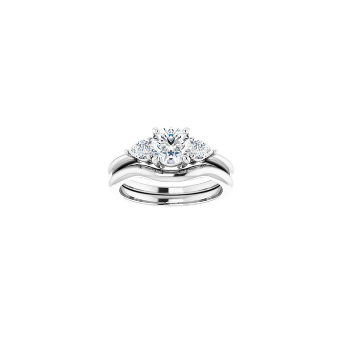 Platinum 6 mm Round 1/4 CTW Lab-Grown Diamond Semi-Set Engagement Ring