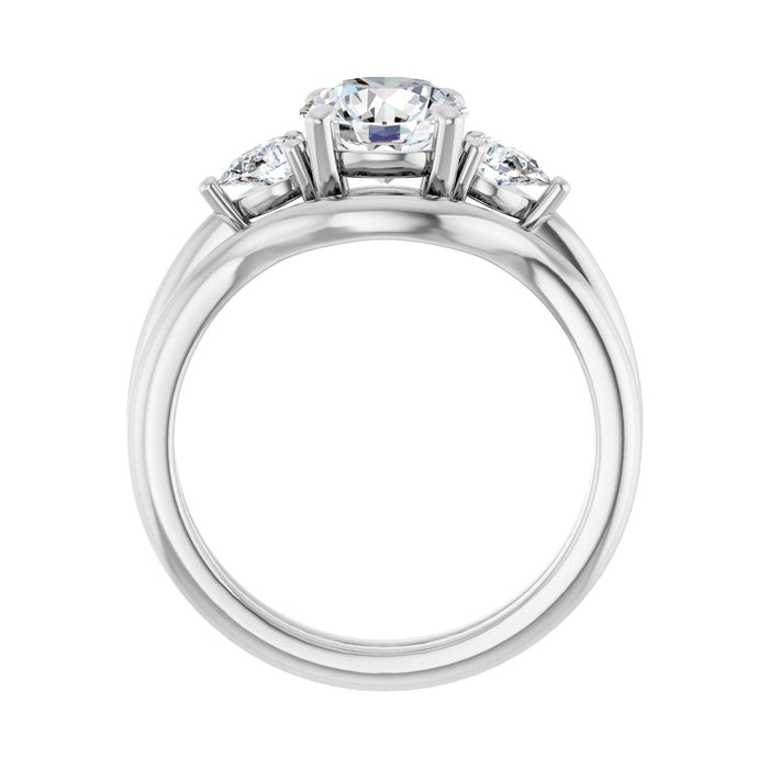 14K White Gold 7 mm Round 1/4 CTW Lab-Grown Diamond Semi-Set Engagement Ring