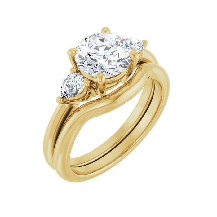 14K Yellow Gold 1 3/4 CTW Lab-Grown Diamond Engagement Ring