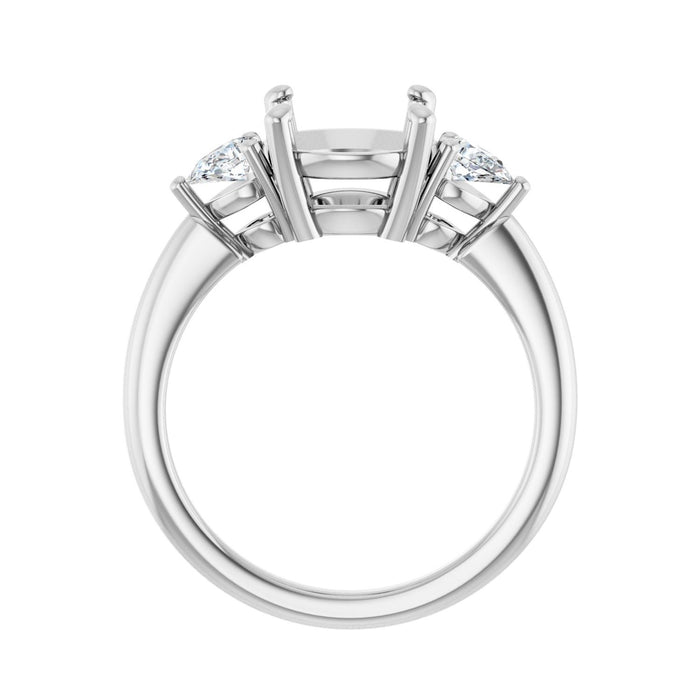 Platinum 9 mm Round 1/4 CTW Lab-Grown Diamond Semi-Set Engagement Ring