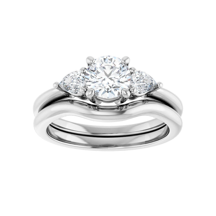 Platinum 5.8 mm Round 1/4 CTW Lab-Grown Diamond Semi-Set Engagement Ring