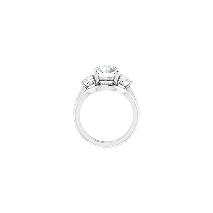 Platinum 9 mm Round 1/4 CTW Lab-Grown Diamond Semi-Set Engagement Ring