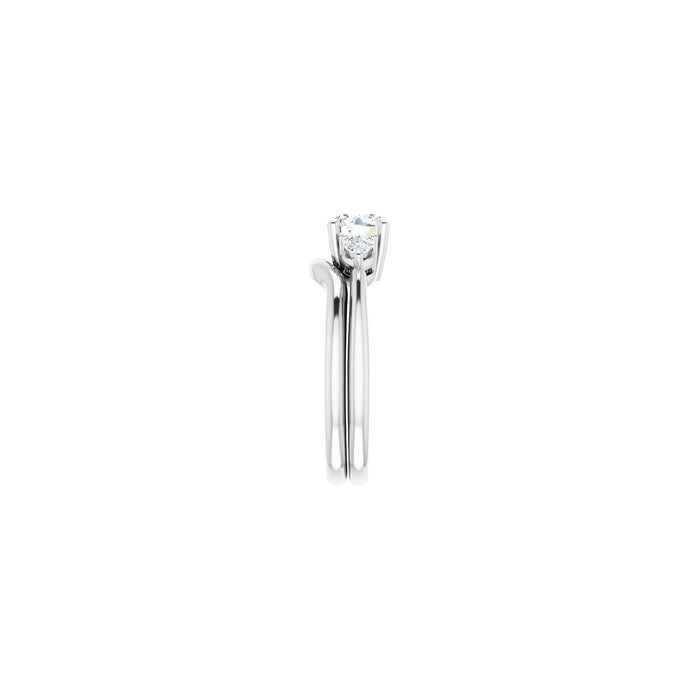 Platinum 6 mm Round 1/4 CTW Lab-Grown Diamond Semi-Set Engagement Ring