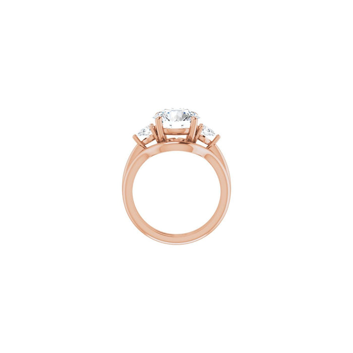 14K Rose Gold 9.4 mm Round 1/4 CTW Lab-Grown Diamond Semi-Set Engagement Ring