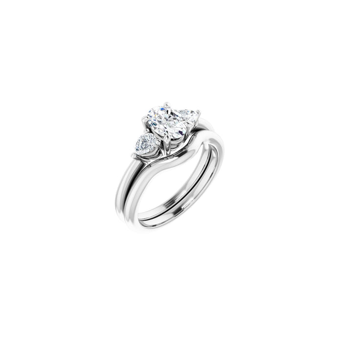 14K White Gold 1 CTW Lab-Grown Diamond Engagement Ring