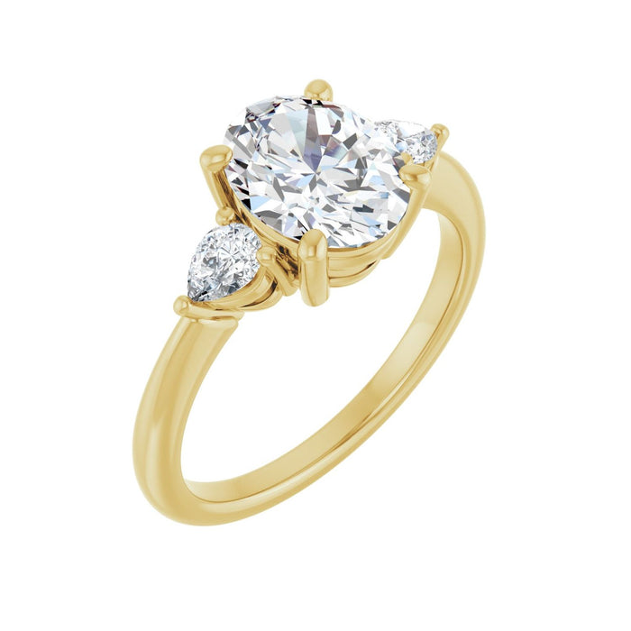 14K Yellow Gold 1 3/4 CTW Lab-Grown Diamond Engagement Ring