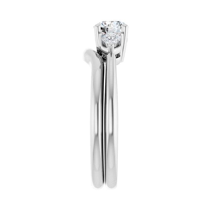 Platinum 5.2 mm Round 1/4 CTW Lab-Grown Diamond Semi-Set Engagement Ring