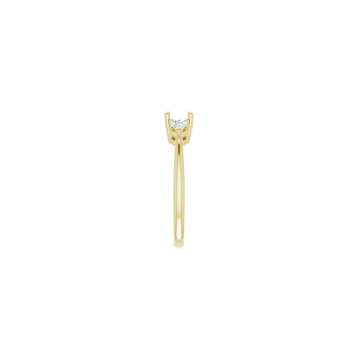 14K Yellow Gold 5.5 mm Round 1/4 CTW Lab-Grown Diamond Semi-Set Engagement Ring