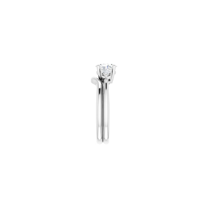 14K White Gold 1 CTW Lab-Grown Diamond Engagement Ring