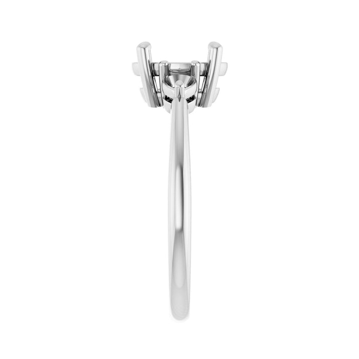 Platinum 9x7 mm Oval 1/4 CTW Lab-Grown Diamond Semi-Set Engagement Ring