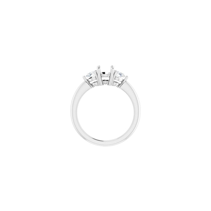 14K White Gold 5.5 mm Round 1/4 CTW Lab-Grown Diamond Semi-Set Engagement Ring