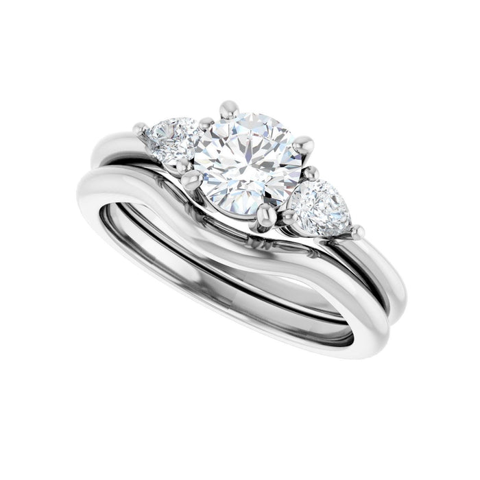 Platinum 5.8 mm Round 1/4 CTW Lab-Grown Diamond Semi-Set Engagement Ring