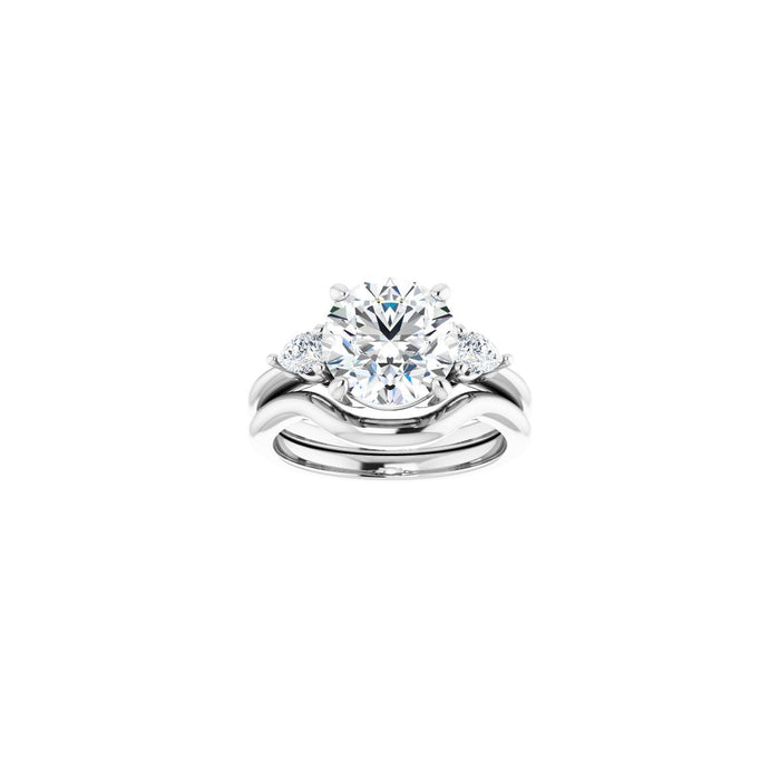 Platinum 9 mm Round 1/4 CTW Lab-Grown Diamond Semi-Set Engagement Ring