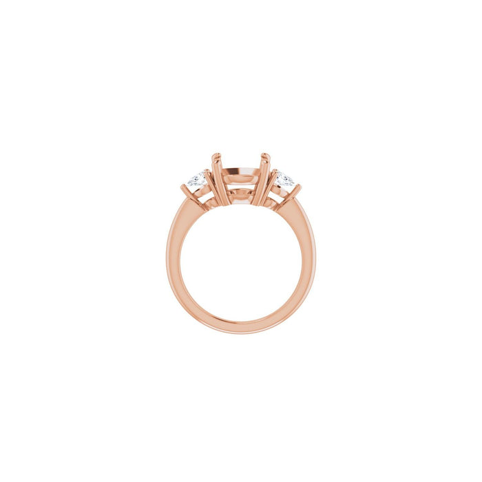 14K Rose Gold 9.4 mm Round 1/4 CTW Lab-Grown Diamond Semi-Set Engagement Ring