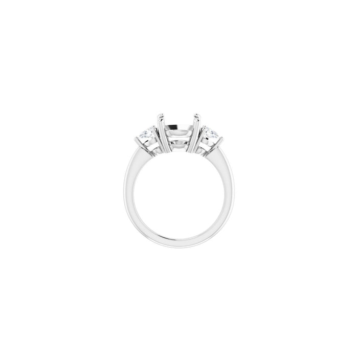 Platinum 9.4 mm Round 1/4 CTW Lab-Grown Diamond Semi-Set Engagement Ring