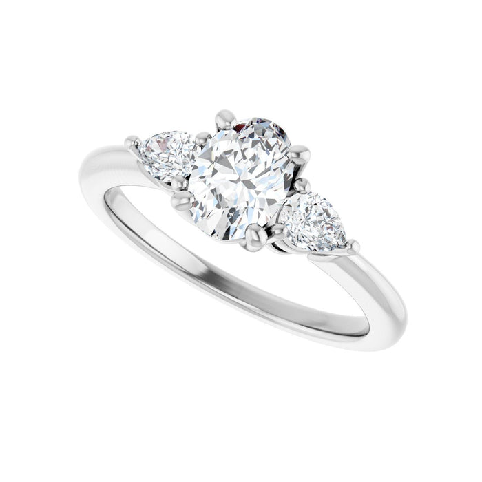 14K White Gold 1 CTW Lab-Grown Diamond Engagement Ring