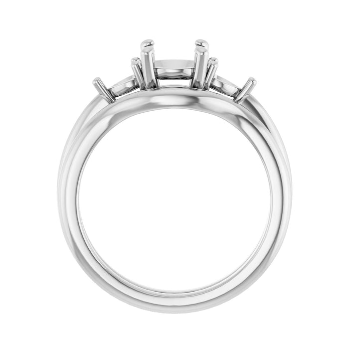 14K White Gold 6.5 mm Round 1/4 CTW Lab-Grown Diamond Semi-Set Engagement Ring