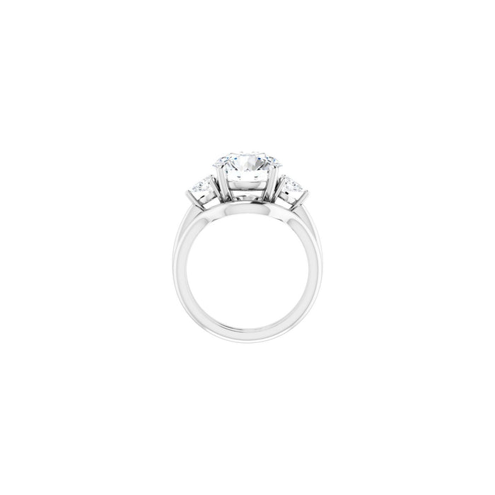 Platinum 10 mm Round 1/4 CTW Lab-Grown Diamond Semi-Set Engagement Ring