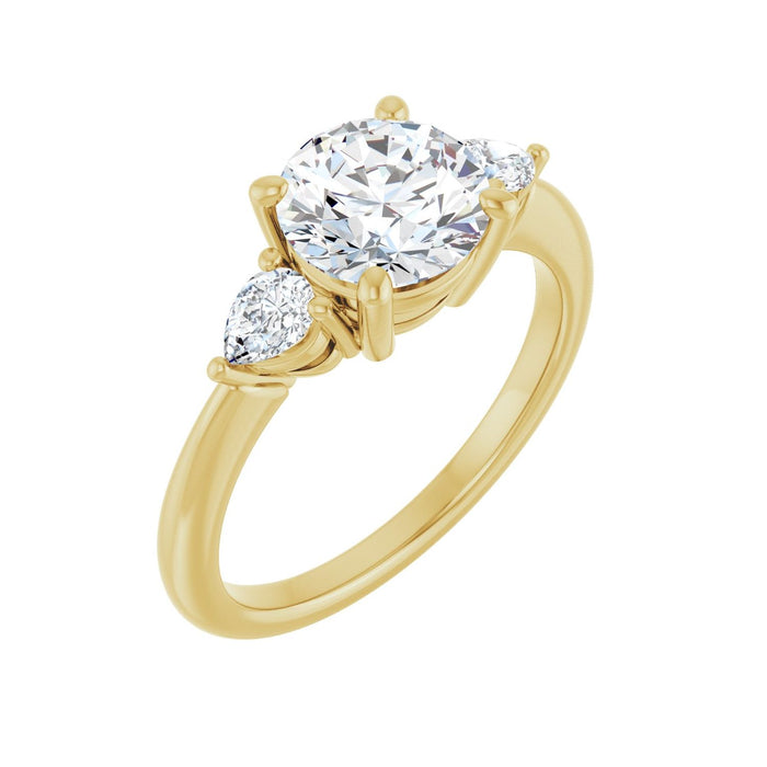 14K Yellow Gold 1 3/4 CTW Lab-Grown Diamond Engagement Ring