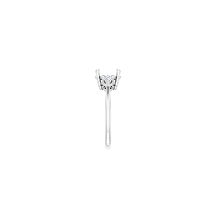 14K White Gold 8.8 mm Round 1/4 CTW Lab-Grown Diamond Semi-Set Engagement Ring