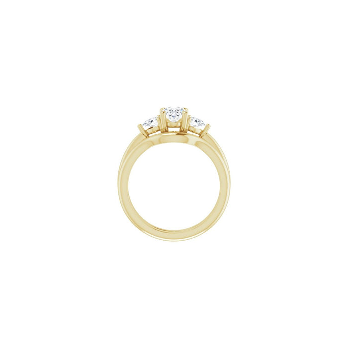 14K Yellow Gold 1 CTW Lab-Grown Diamond Engagement Ring
